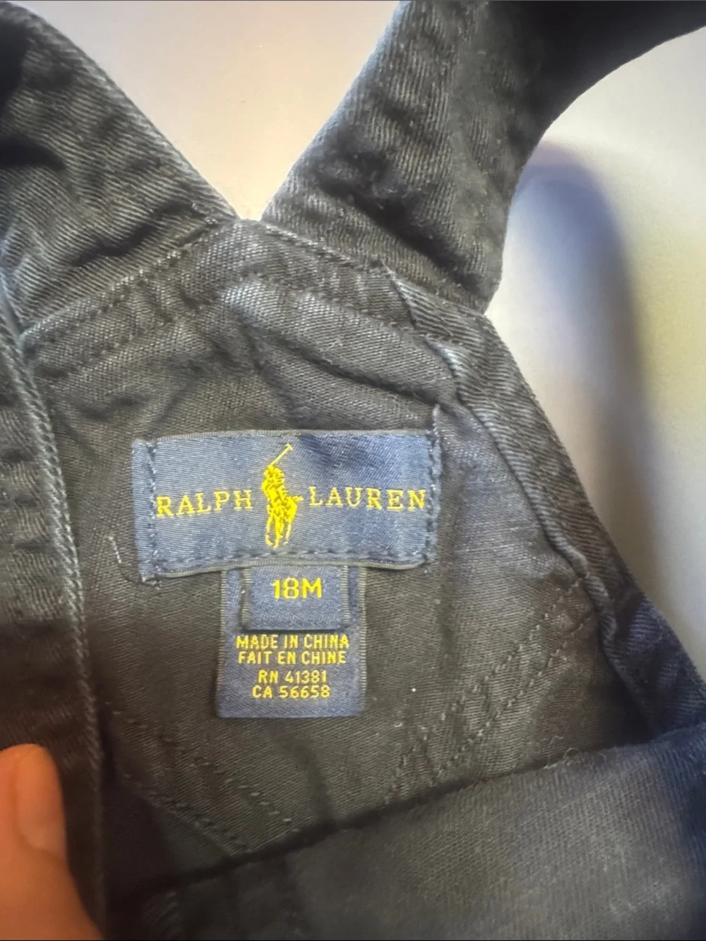 Ralph Lauren Black Kids' Overalls with Front Bib